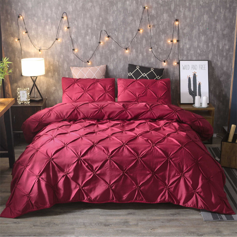 🛏️ 50% RABATT! ✨ 3-teiliges Pintuck-Bettbezug & Kissenbezüge Set – Weiche Baumwolle, Faltenfreies Design & Perfekt Für Ein Elegantes Schlafzimmer 🛌