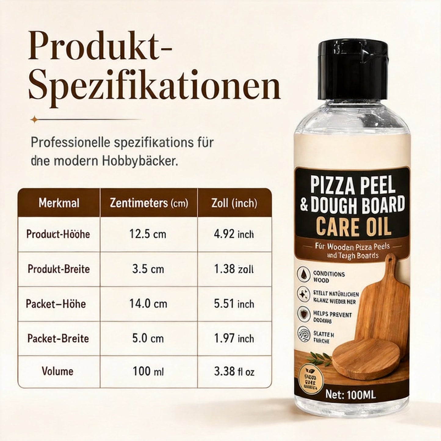 📢📢JETZT 50 % RABATT!! ⏰🪑Holzpflegeöl für Schneidebretter & Co. – verhindert Austrocknen, Risse & Verfärbungen – lebensmittelecht