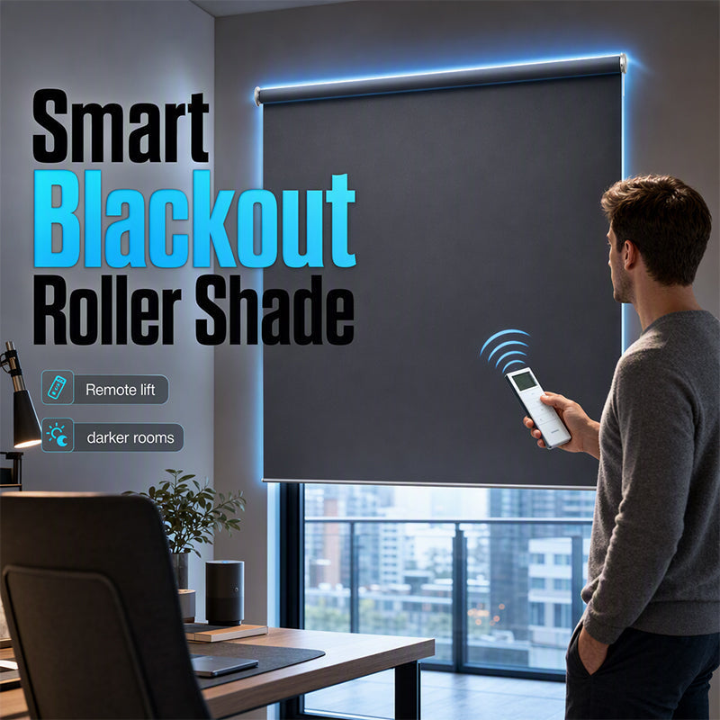 🪟 50% RABATT! 🔋 Elektrisches Verdunkelungsrollo mit Akku – Wiederaufladbar, höhenverstellbar & einfach zu montieren – Ideal für Büro, Balkon & Zuhause 🌙