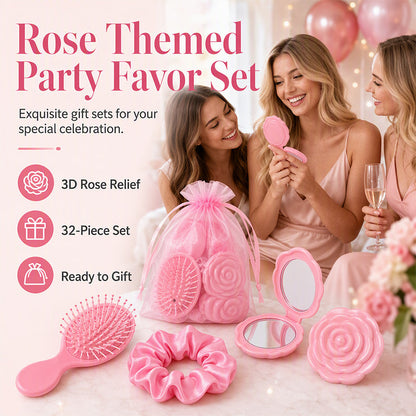 32-teiliges Rosa Prinzessinnen-Partyzubehör-Set
