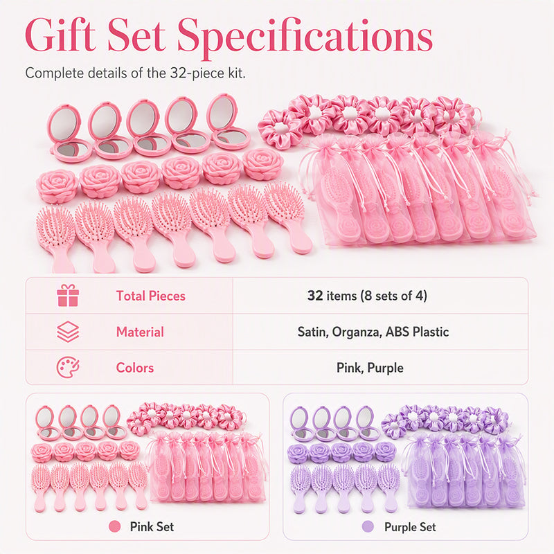 32-teiliges Rosa Prinzessinnen-Partyzubehör-Set