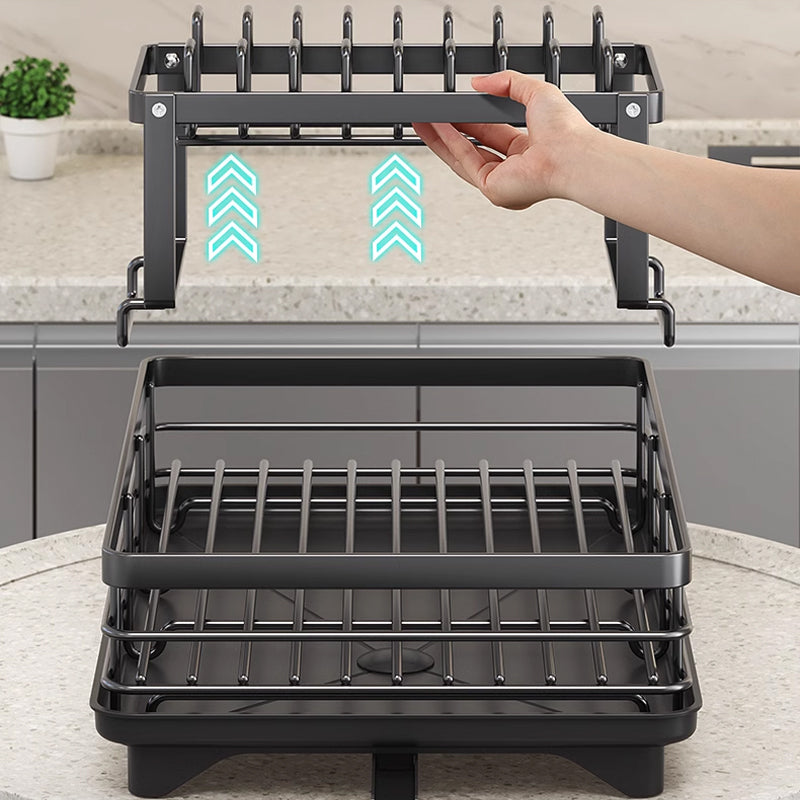 🍽️ 50% RABATT! 🧺 Zweistöckiger Geschirrständer für die Küche – Platzsparend, robust & leicht zu reinigen – Ideal für mehr Ordnung auf der Arbeitsfläche ✨