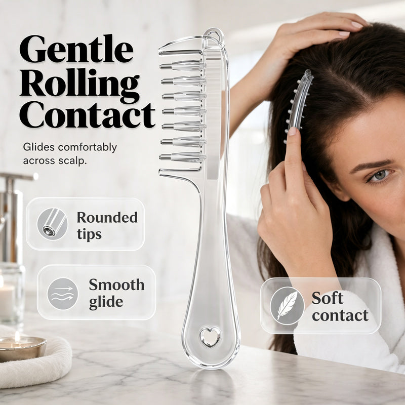 💆 50 % RABATT! 💖 Kopfhaut-Applikator Kamm – Präzisionskamm für gleichmäßige Verteilung & sanften Rollkontakt – perfekt für die tägliche Kopfhautpflege ✨