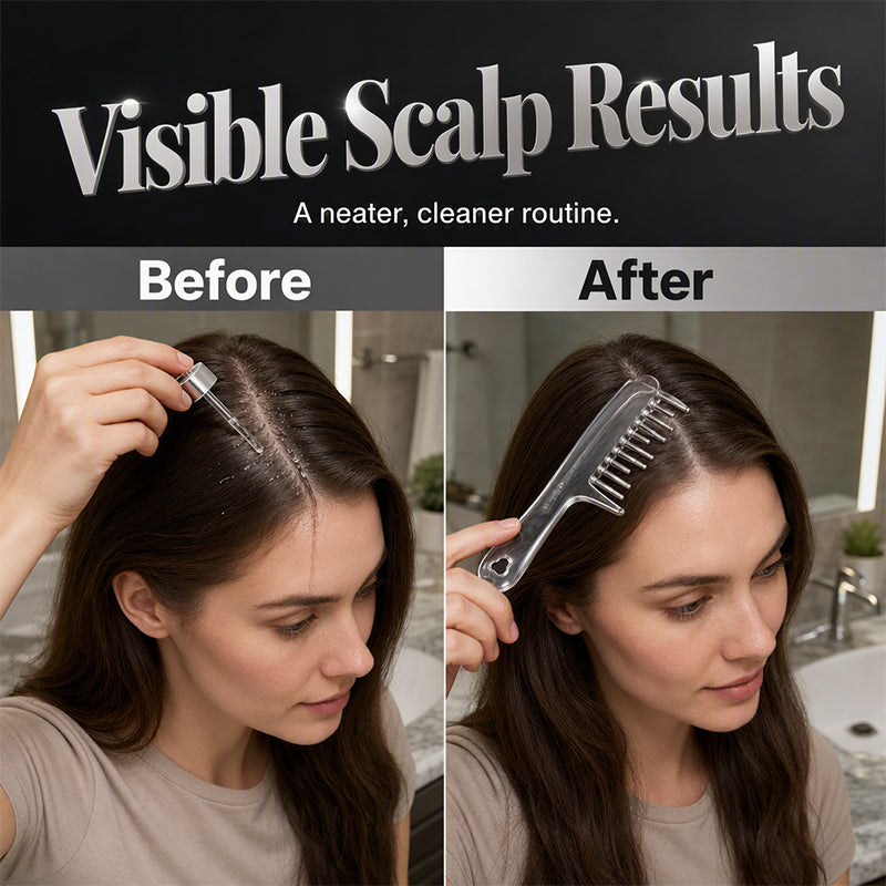 💆 50 % RABATT! 💖 Kopfhaut-Applikator Kamm – Präzisionskamm für gleichmäßige Verteilung & sanften Rollkontakt – perfekt für die tägliche Kopfhautpflege ✨