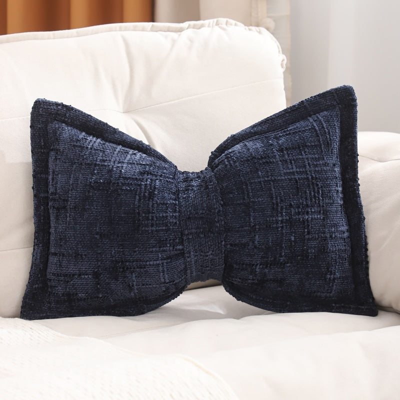 🎀✨ Weiches Chenille-Kissen in Schleifenform – flauschig, dekorativ & vielseitig, jetzt −50%