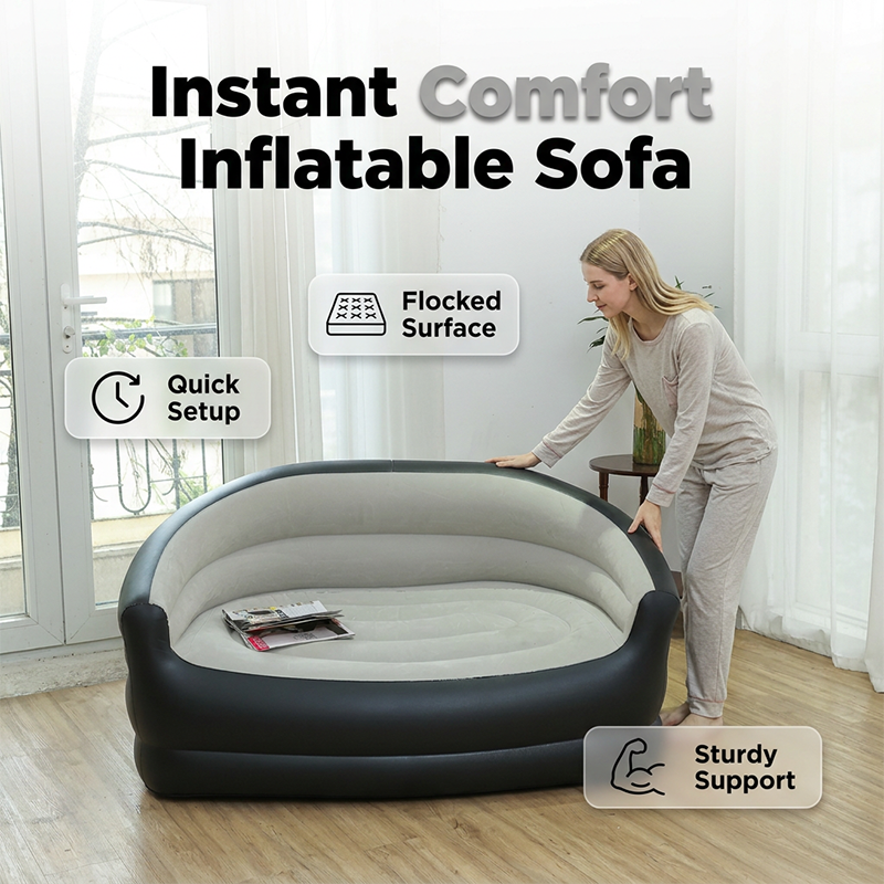 🛋️ 50% RABATT! 🏕️ Tragbares aufblasbares Doppelsofa – Schnell aufblasbar, kompakt & robust – Ideal für Camping, Strand & entspannte Stunden im Garten 🌊