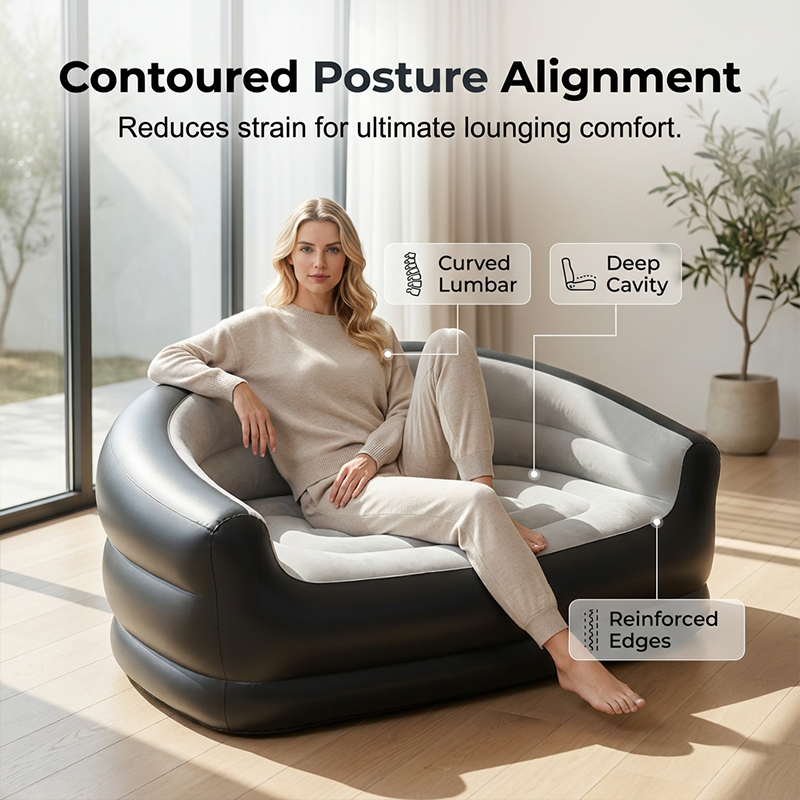 🛋️ 50% RABATT! 🏕️ Tragbares aufblasbares Doppelsofa – Schnell aufblasbar, kompakt & robust – Ideal für Camping, Strand & entspannte Stunden im Garten 🌊
