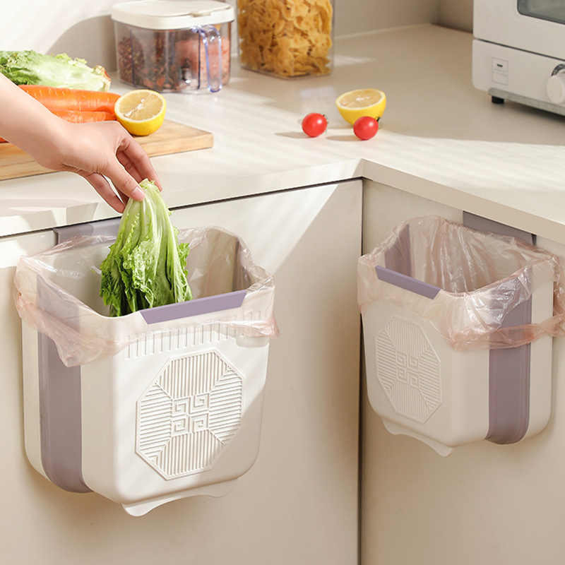 🗑️✨ Platzsparender hängender Faltmülleimer für Schranktüren – PP, faltbar & vielseitig, jetzt −50%