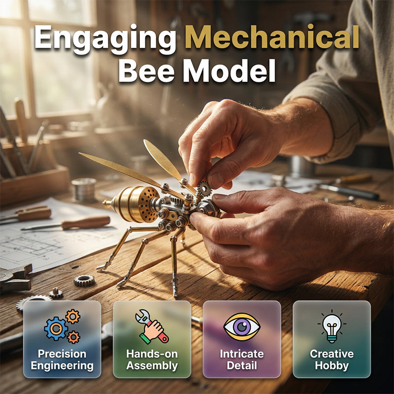 🐝 50% RABATT! ⚙️ 3D Metall-Bienen-Puzzle-Bausatz zum Zusammenbauen, detailreich, fördert Konzentration, tolles Bastelgeschenk für Erwachsene und Kinder✨