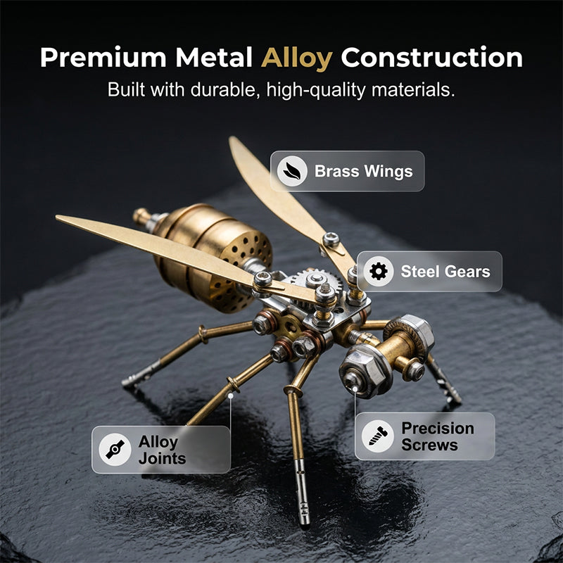 🐝 50% RABATT! ⚙️ 3D Metall-Bienen-Puzzle-Bausatz zum Zusammenbauen, detailreich, fördert Konzentration, tolles Bastelgeschenk für Erwachsene und Kinder✨