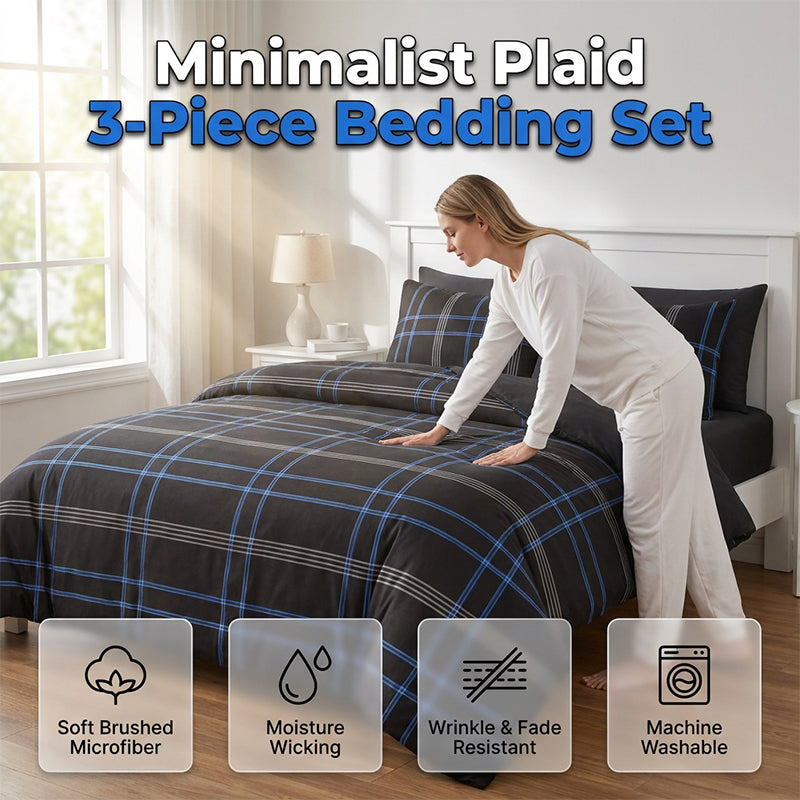 🛏️✨ Modernes geometrisches Bettwäsche-Set – weiches Polyester, vielseitige Größen & pflegeleicht, jetzt −50%