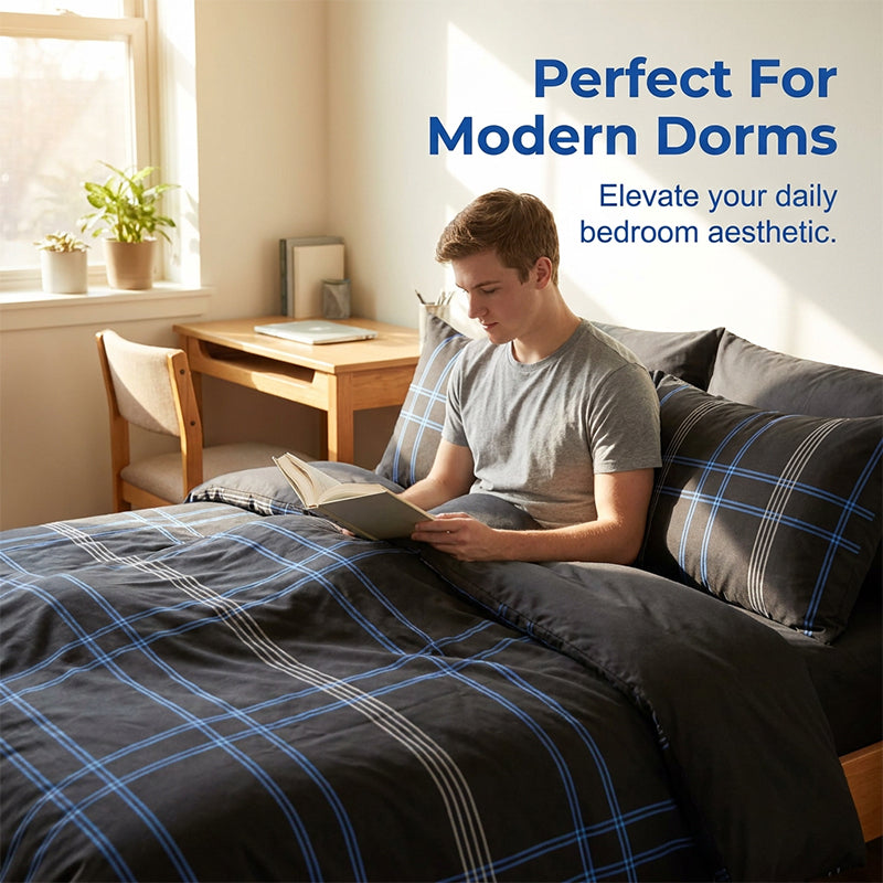 🛏️✨ Modernes geometrisches Bettwäsche-Set – weiches Polyester, vielseitige Größen & pflegeleicht, jetzt −50%