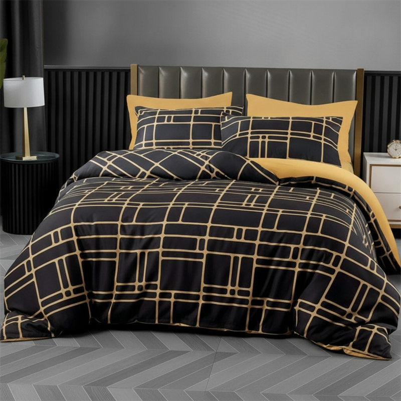 🛏️✨ Modernes geometrisches Bettwäsche-Set – weiches Polyester, vielseitige Größen & pflegeleicht, jetzt −50%