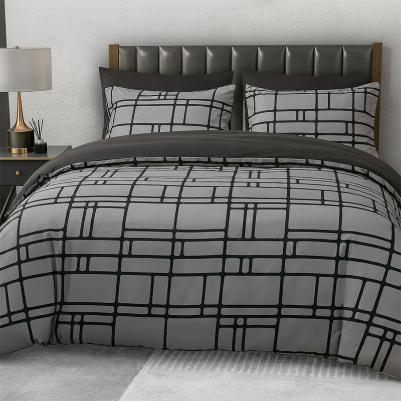 🛏️✨ Modernes geometrisches Bettwäsche-Set – weiches Polyester, vielseitige Größen & pflegeleicht, jetzt −50%