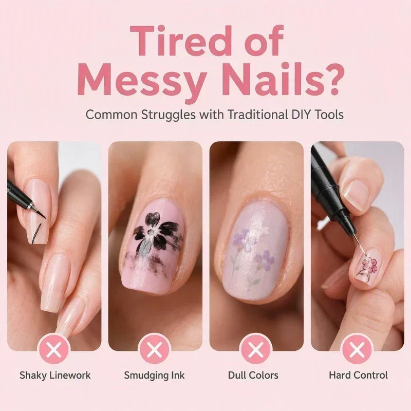 ✨ JETZT 50 % RABATT! !✨💅 24-farbige Nagelkunststifte mit zwei Spitzen – Einfache DIY-Nageldesigns2