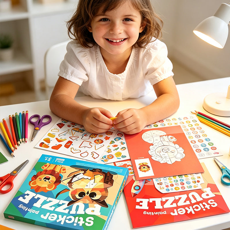 🎨🔷 Stickerbuch Geometrie – kreativ, lehrreich & bunt – perfekte Beschäftigung für zu Hause! 🌟