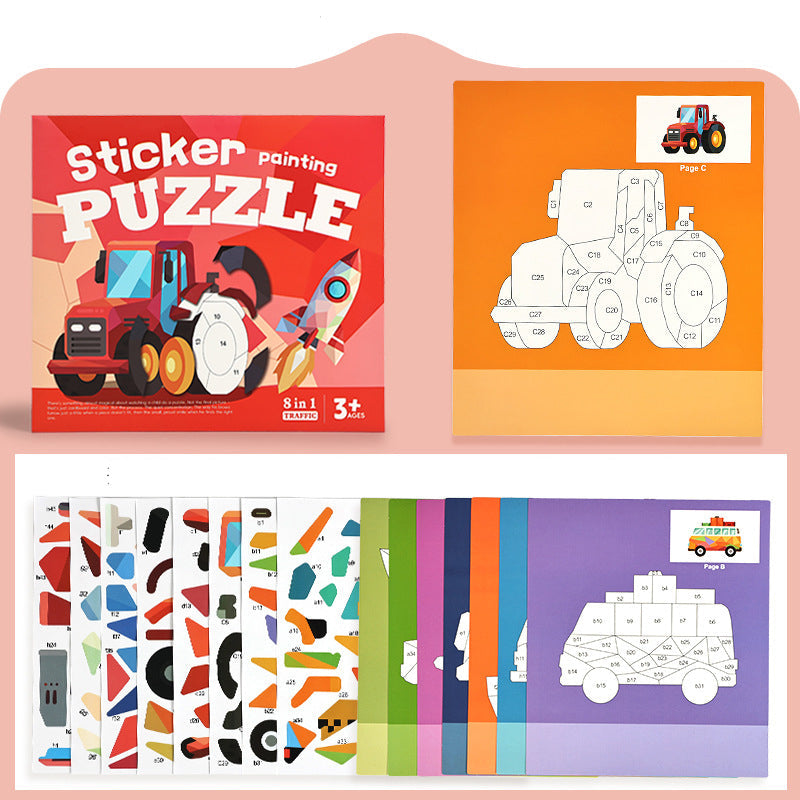 🎨🔷 Stickerbuch Geometrie – kreativ, lehrreich & bunt – perfekte Beschäftigung für zu Hause! 🌟