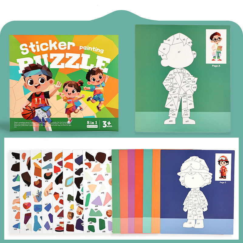 🎨🔷 Stickerbuch Geometrie – kreativ, lehrreich & bunt – perfekte Beschäftigung für zu Hause! 🌟