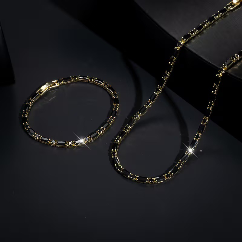 ✨ JETZT 50% RABATT! 💎 Funkelndes Schmuckset für Damen und Herren – Halskette & Armband – Kubischer Zirkonia – Perfekt für Alltag und Feier