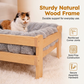 🛏️ 50 % RABATT JETZT! 🐾 Erhöhtes Plüsch-Haustierbett – Holzrahmen, waschbar & stabil – perfekt für Hunde und Katzen – luxuriöser Komfort das ganze Jahr 🌿