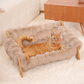 🛏️ 50 % RABATT JETZT! 🐾 Erhöhtes Plüsch-Haustierbett – Holzrahmen, waschbar & stabil – perfekt für Hunde und Katzen – luxuriöser Komfort das ganze Jahr 🌿