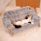 🛏️ 50 % RABATT JETZT! 🐾 Erhöhtes Plüsch-Haustierbett – Holzrahmen, waschbar & stabil – perfekt für Hunde und Katzen – luxuriöser Komfort das ganze Jahr 🌿