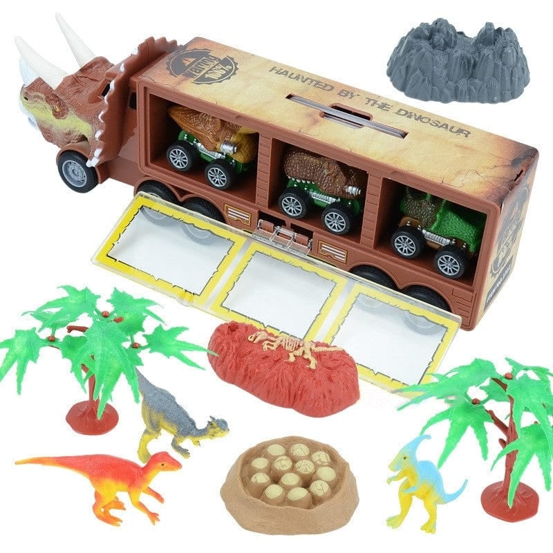 🦖⏰ VORÜBERGEHEND 50 % RABATT – Dinosaurier-Musical-Transporter | Dinosaurier transportieren, spielen und Musik entdecken
