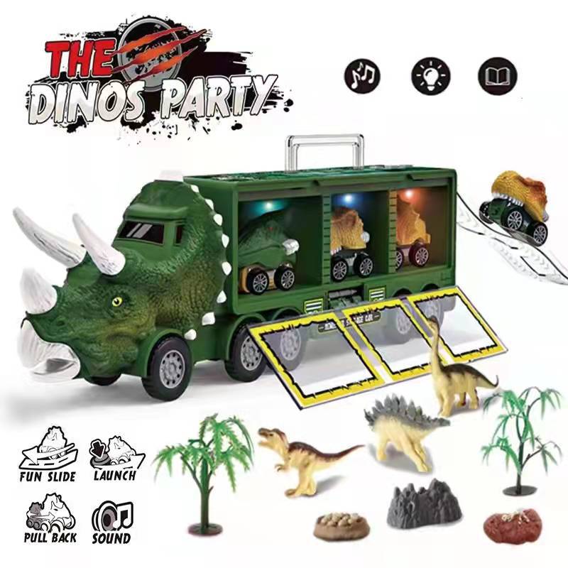 🦖⏰ VORÜBERGEHEND 50 % RABATT – Dinosaurier-Musical-Transporter | Dinosaurier transportieren, spielen und Musik entdecken