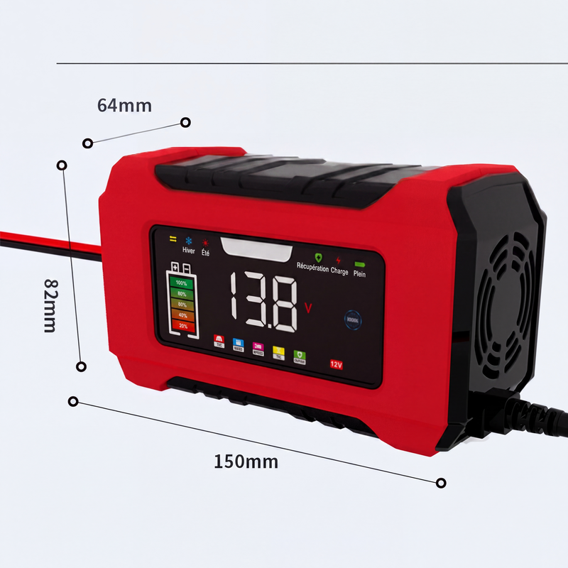 🔋 FLASH-AKTION: 50% RABATT! ⚡ Intelligentes KFZ-Batterieladegerät 12V 6A – 9 Stufen & Impulsreparatur – LCD-Farbdisplay für Blei-Säure-Batterien 🚗