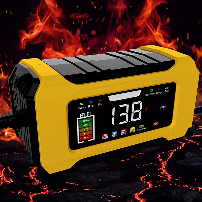 🔋 FLASH-AKTION: 50% RABATT! ⚡ Intelligentes KFZ-Batterieladegerät 12V 6A – 9 Stufen & Impulsreparatur – LCD-Farbdisplay für Blei-Säure-Batterien 🚗