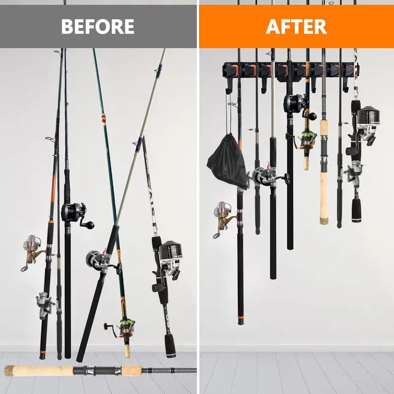 🎣 50% RABATT! 🧰 Wandmontierter Angelrutenhalter – Stabil, platzsparend & einfach zu montieren ✨