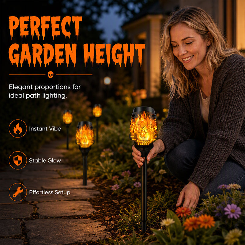 🎃 Halloween Deal | Solar Totenkopf Gartenstab-Lichter