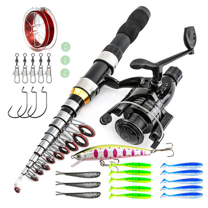 🎣50 % RABATT⏰ Komplettes Reise-Angelset, mit Tragetasche, ideal für unterwegs