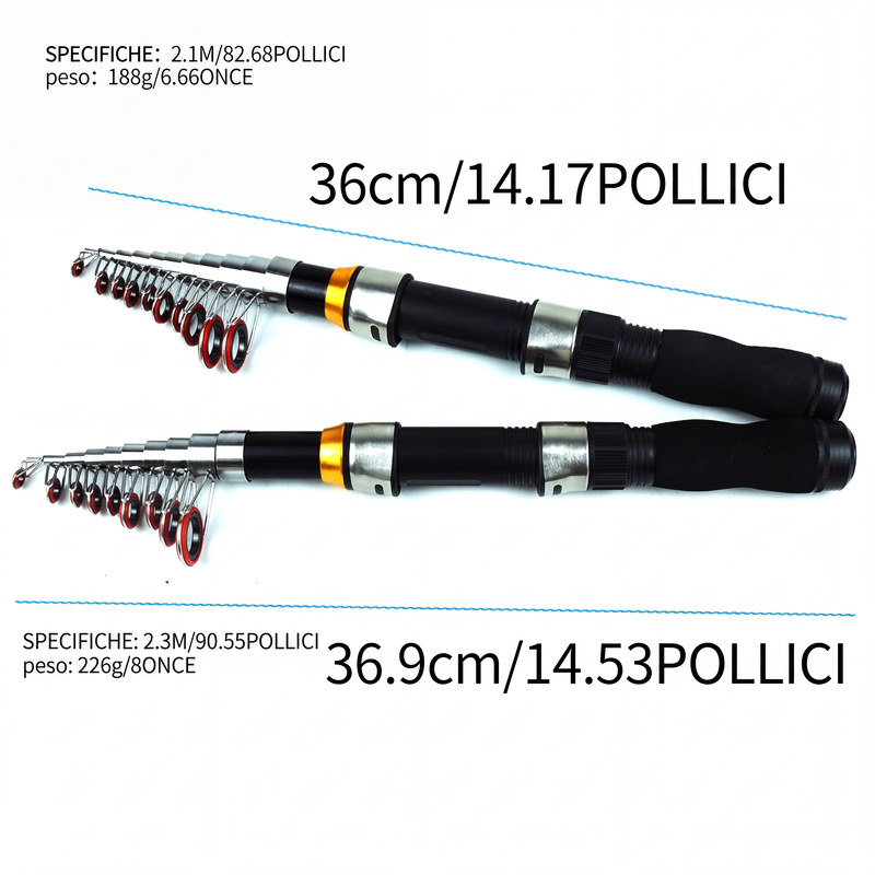 🎣50 % RABATT⏰ Komplettes Reise-Angelset, mit Tragetasche, ideal für unterwegs