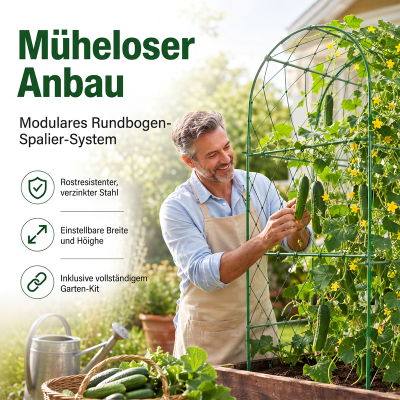 🌿 50% RABATT! 🌱 Stabiles Bogen-Rankgitter – Robust, witterungsbeständig & einfach zu montieren – Ideal für Kletterpflanzen, Rosen & Gartengestaltung 🏡