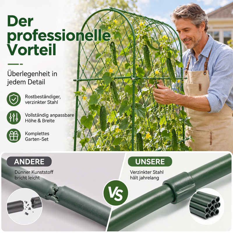 🌿 50% RABATT! 🌱 Stabiles Bogen-Rankgitter – Robust, witterungsbeständig & einfach zu montieren – Ideal für Kletterpflanzen, Rosen & Gartengestaltung 🏡