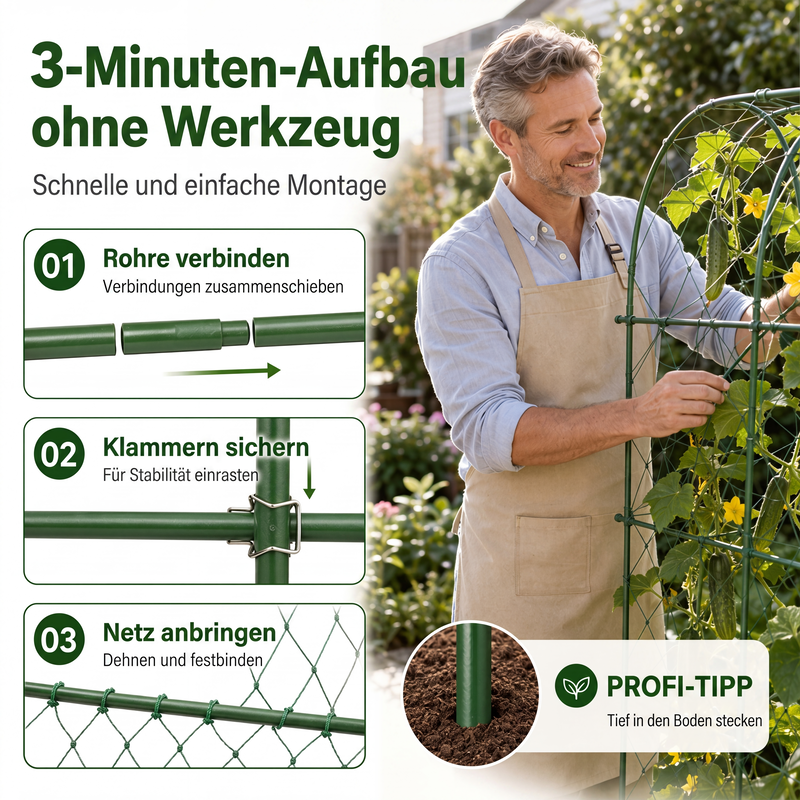 🌿 50% RABATT! 🌱 Stabiles Bogen-Rankgitter – Robust, witterungsbeständig & einfach zu montieren – Ideal für Kletterpflanzen, Rosen & Gartengestaltung 🏡