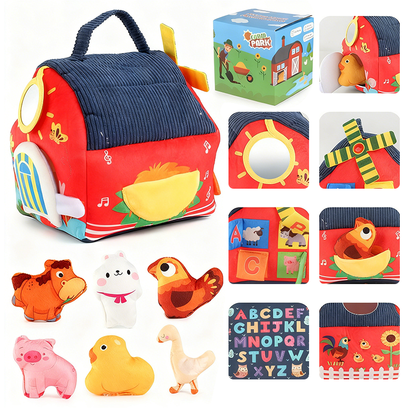 🎁 2026 Neuheiten 50% RABATT 💥 Interaktives Plüsch-Bauernhof-Spielset für Kinder – 6 Erkundungszonen, niedliche Tierpuppen & tragbares Design – Lernen, Spielen & Wachsen ✨