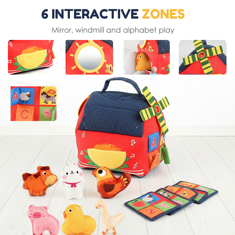 🎁 2026 Neuheiten 50% RABATT 💥 Interaktives Plüsch-Bauernhof-Spielset für Kinder – 6 Erkundungszonen, niedliche Tierpuppen & tragbares Design – Lernen, Spielen & Wachsen ✨