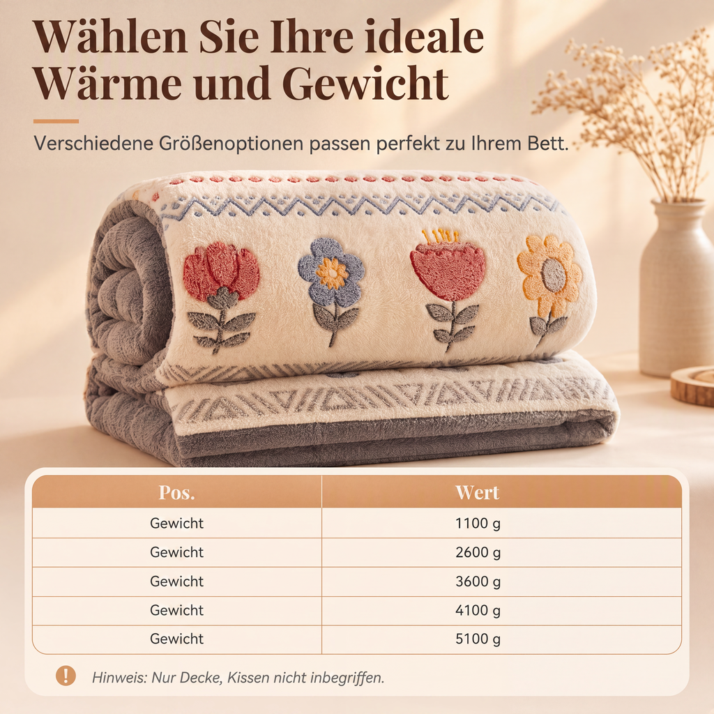 📢📢 JETZT 50 % RABATT!! ⏰Verdickte Winterdecke aus doppelseitigem Lammvlies und Milchsamt, warme Bettdecke für Herbst und Winter