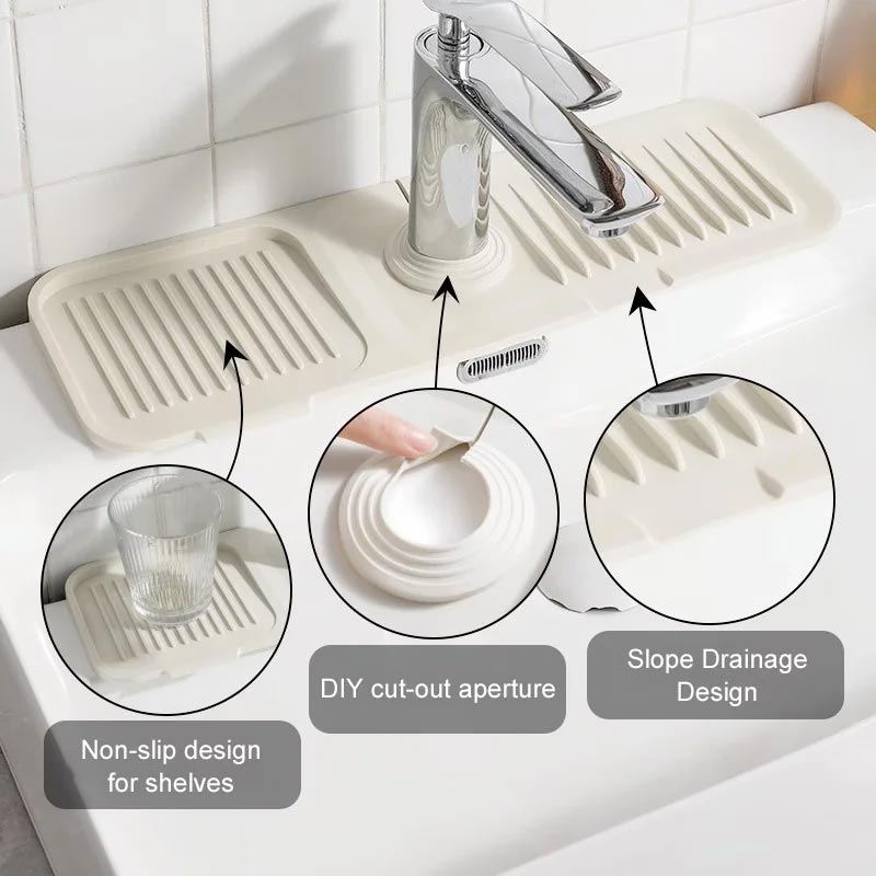 ✨50% RABATT NU! !✨Wasserhahn-Spritzschutz, Abtropftablett-Matte – tolles Geschenk