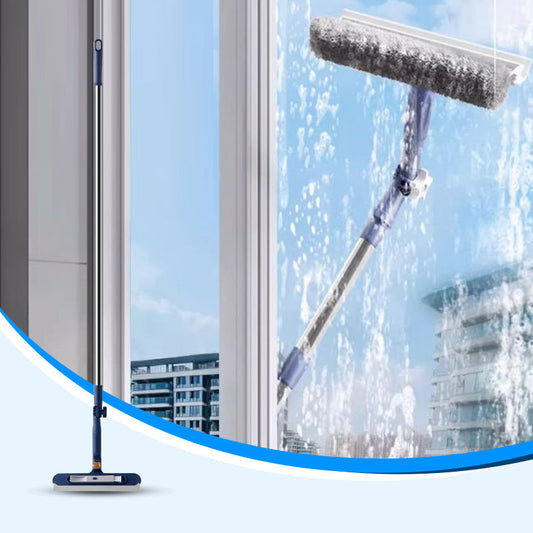 🪟 50% RABATT! ✨ Teleskop-Fensterabzieher – Streifenfrei für hohe Fenster ✨