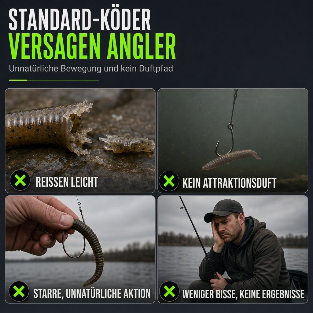 📢📢50 % RABATT !! ⏰Weiche Regenwurm-Simulation Angelköder, mit Garnelenduft versehene künstliche Wurmköder für Süß- und Salzwasser, Packung mit 50 oder 100 Stück