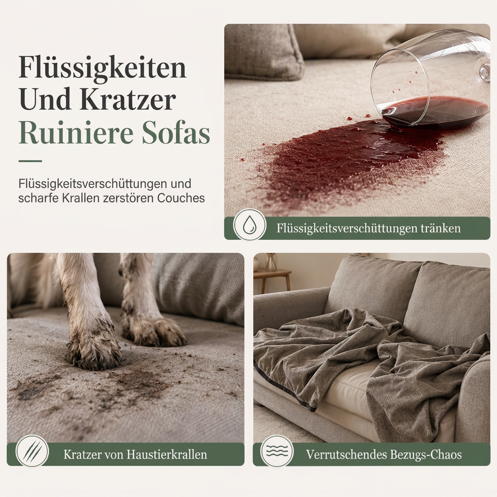 🌸 JETZT 50% RABATT! 🌸 Wasserdichter Chenille-Sofakissenbezug, rutschfester, urinbeständiger Sofaauflagenbezug für alle Jahreszeiten