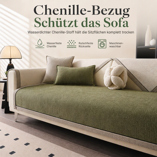 🌸 JETZT 50% RABATT! 🌸 Wasserdichter Chenille-Sofakissenbezug, rutschfester, urinbeständiger Sofaauflagenbezug für alle Jahreszeiten