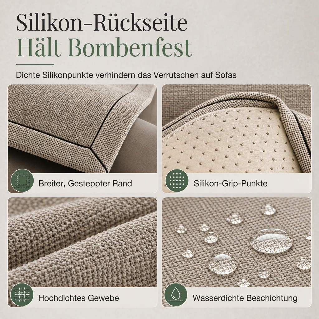 🌸 JETZT 50% RABATT! 🌸 Wasserdichter Chenille-Sofakissenbezug, rutschfester, urinbeständiger Sofaauflagenbezug für alle Jahreszeiten