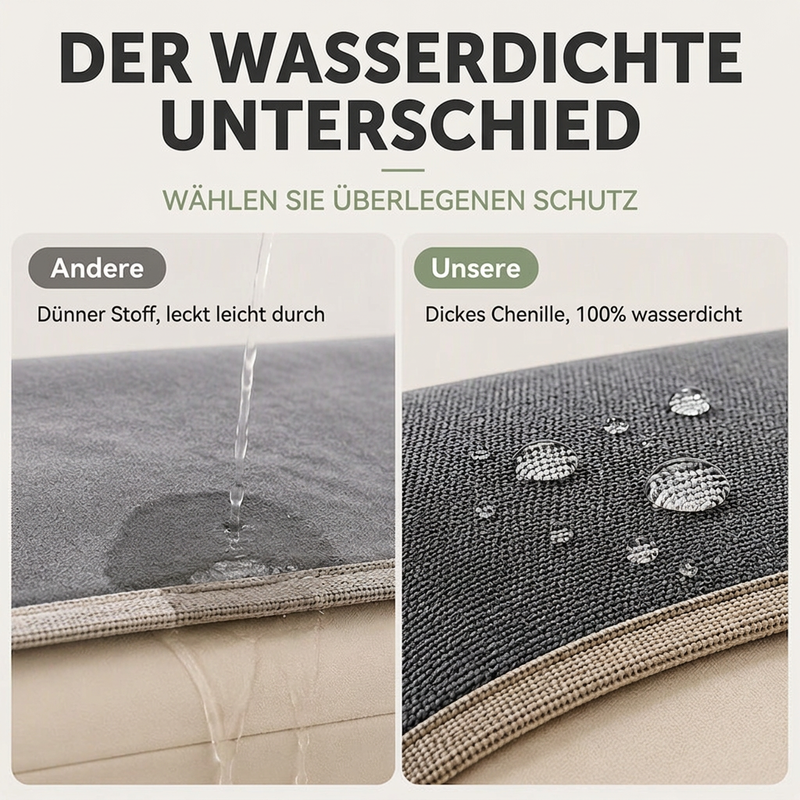 🌸 JETZT 50% RABATT! 🌸 Wasserdichter Chenille-Sofakissenbezug, rutschfester, urinbeständiger Sofaauflagenbezug für alle Jahreszeiten