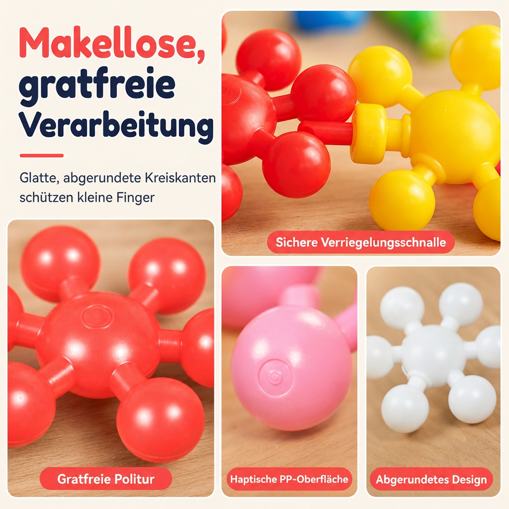❄️🧩 3D-Steckschneeflocken-Bausteine für Kinder – kreatives Bauen und Verbinden der Teile ✨