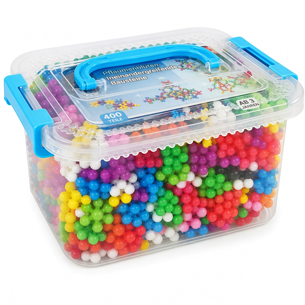 ❄️🧩 3D-Steckschneeflocken-Bausteine für Kinder – kreatives Bauen und Verbinden der Teile ✨