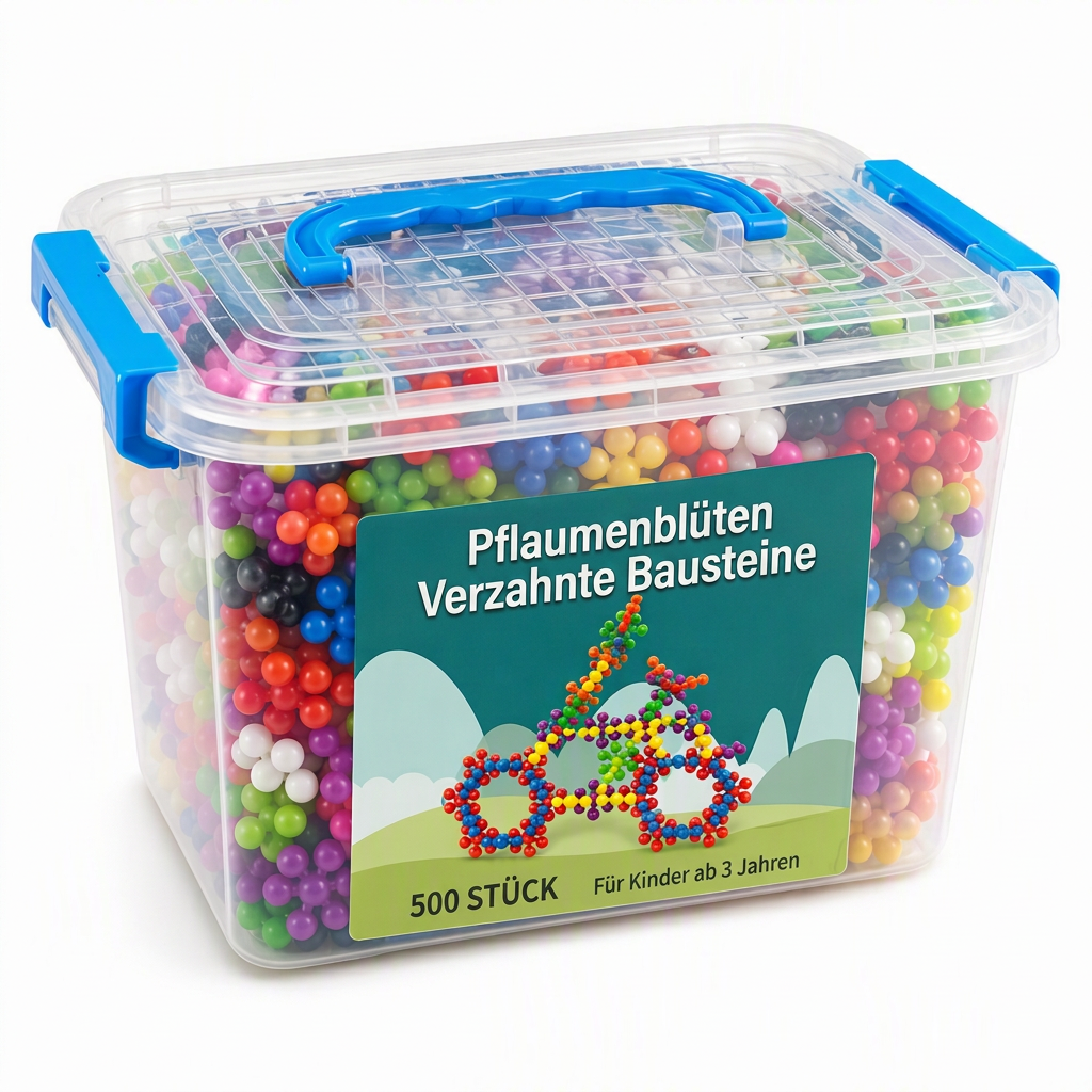 ❄️🧩 3D-Steckschneeflocken-Bausteine für Kinder – kreatives Bauen und Verbinden der Teile ✨